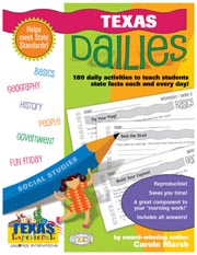 Texas Dailies: 180 Daily Activities for Kids
