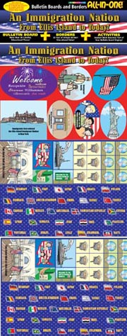 Immigration: From Ellis Island to Today! Bulletin Boards with Borders