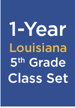 Louisiana 5th Grade Social Studies - Print/Digital Bundle Classroom Set for 25 students and 1 teacher (1-year purchase)