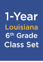 Louisiana 6th Grade Social Studies - Print/Digital Bundle Classroom Set for 25 students and 1 teacher (1-year purchase)
