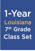 Louisiana 7th Grade Social Studies - Print/Digital Bundle Classroom Set for 25 students and 1 teacher (1-year purchase)