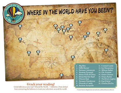 Track the locations of Around The World!